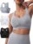 FITTIN Racerback Sports Bras for Women – Padded Comfortable Seamless Support for Yoga Workout Gym – for Plus Size Large Bust