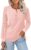 Minetom Women’s Lace Long Sleeve Tops Henley Shirts Casual Blouses T Shirts Fall Clothes