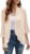 Yekaty Women Cardigan 3/4 Sleeves Open Front Lightweight Cardigan Draped Ruffles Knit Cardigan