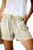 Wielsscca Womens Drawstring Shorts Summer Elastic Waist Casual Lightweight with Pockets
