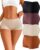 CUTE BYTE Womens Seamless Boy Shorts Underwear Soft Stretch No Show Boxer Shorts Briefs Panties for Ladies 4 Packs