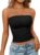 Trendy Queen Women’s Strapless Bandeau Crop Top