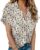 HOTOUCH Linen Shirts for Women Button Down Short Sleeve Tops Cotton Blouses Collared Button-up Beach Vacation Outfits