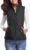 Fuinloth Women’s Lightweight Warm Puffer Quilted Vest – 4-Pockets Stand Collar Zip Gilet, Fall Winter Outerwear