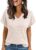 AUTOMET Womens Short Sleeve Sweaters 2026 V Neck Cute Summer Tops