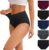 INNERSY Women’s High Waisted Underwear Cotton Panties Regular & Plus Size 5-Pack
