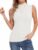 Sleeveless Mock Neck Tops for Women Soft Slim Fit Knit Vest Tops