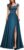Miusol Women’s Elegant V-Neck Sequin Lace Contrast Satin Split Bridesmaid Maxi Dress