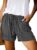 Wielsscca Womens Drawstring Shorts Summer Elastic Waist Casual Lightweight with Pockets