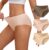 INNERSY Womens Seamless Underwear No Show Full Coverage Hipster Panties Stretchy Invisible Briefs 3-Pack