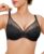Popilush Bras for Women Lace Minimizer Underwire Bra, Unlined Full Coverage with Comfortable Lift for Large Bust