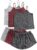 3 Sets for Women Ribbed Pajamas Set Crop Top and Shorts Button Lounge Set Sleeveless Pjs Sleepwear
