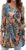 ENMAIN Women’s 3/4 Sleeve Tunic Tops to Wear with Leggings, Long Loose Fit Dressy Blouses for Summer, Plus Size S-3XL